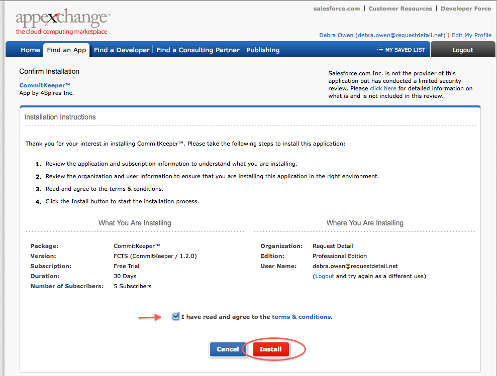 Confirm Installation